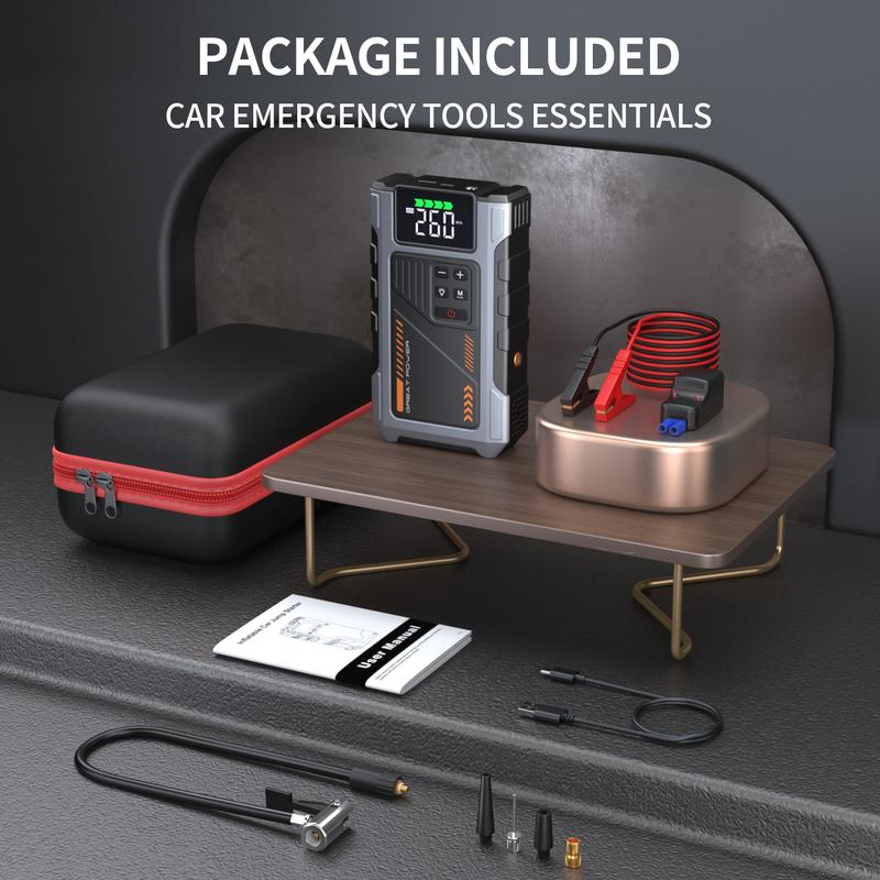 RoadVolt Portable Car Jump Starter with Air Compressor